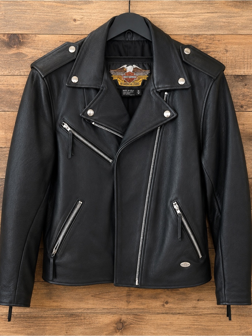 Harley-Davidson Made USA Black Leather